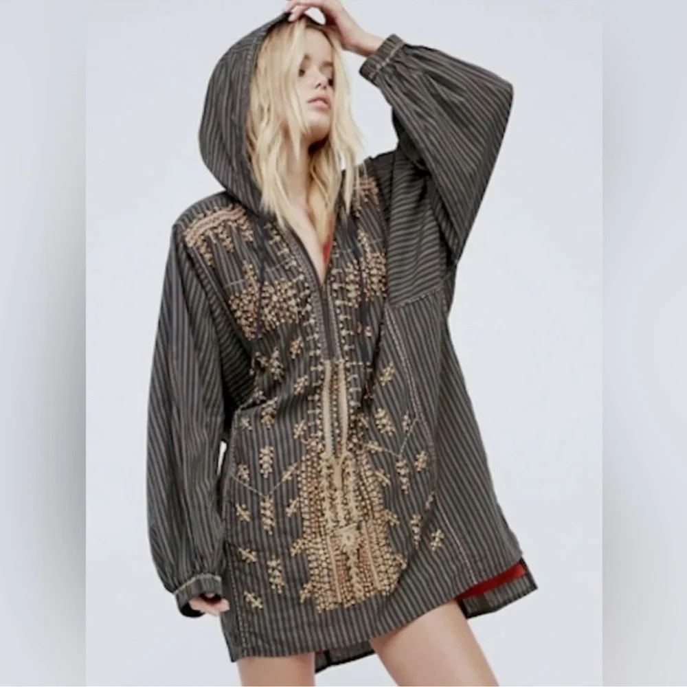 FREE PEOPLE Embellished Stripe Pullover - Picture 4 of 16